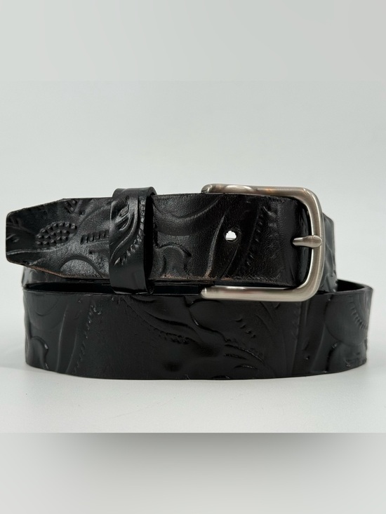 Patricia Nash Accessories - Patricia Nash Black Tooled Leather Belt S/M